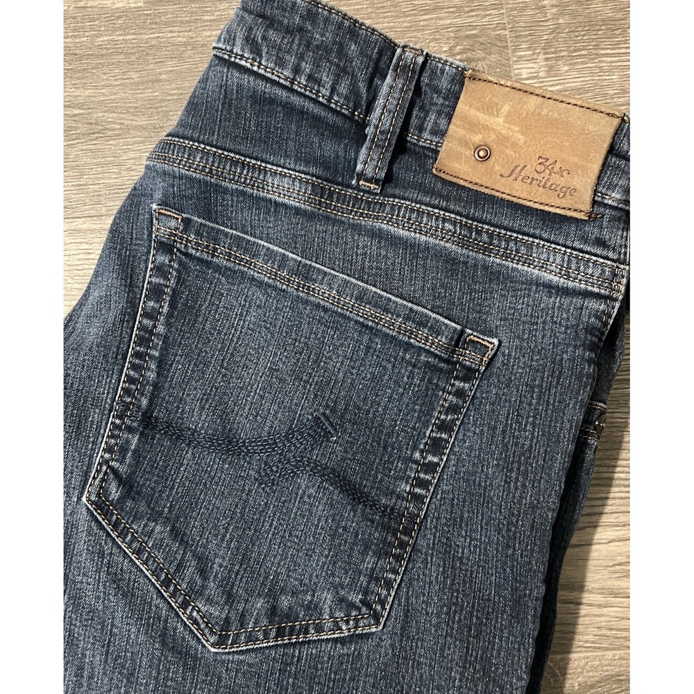 34 Heritage Charisma Dark Wash Straight‎ Leg Stretch Blue Jeans Size 38x26